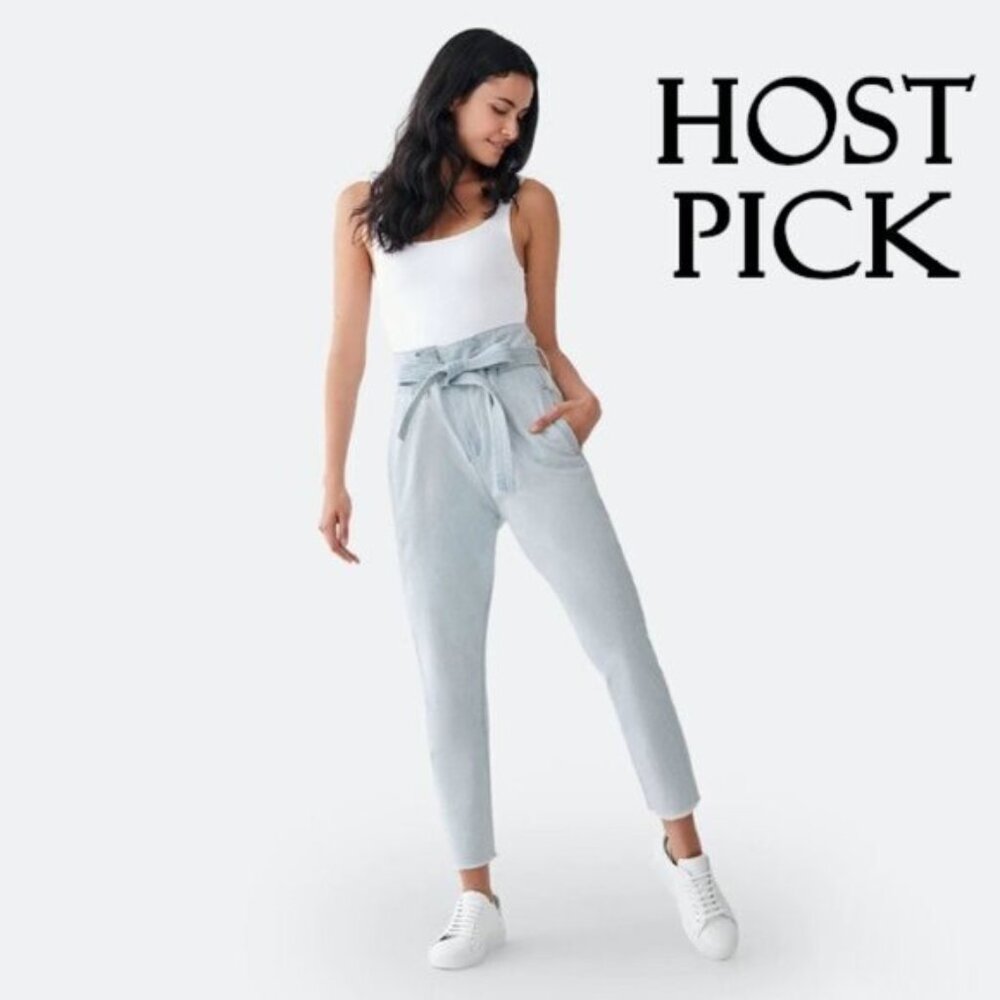 NWT DL1961 paperbag waist light wash high rise jeans, 24